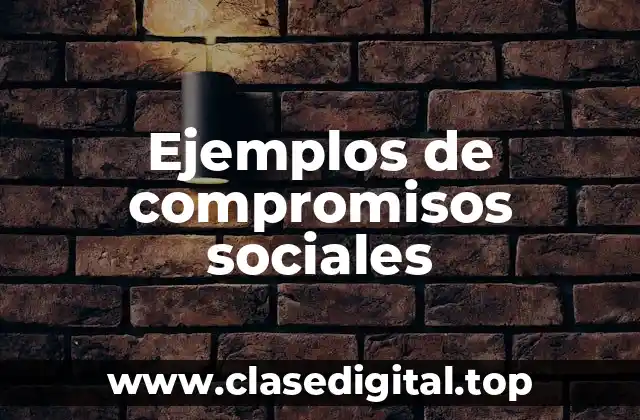 Ejemplos de compromisos sociales