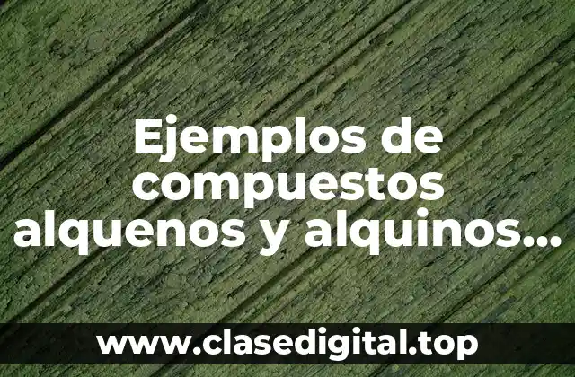 Ejemplos de compuestos alquenos y alquinos y Significado