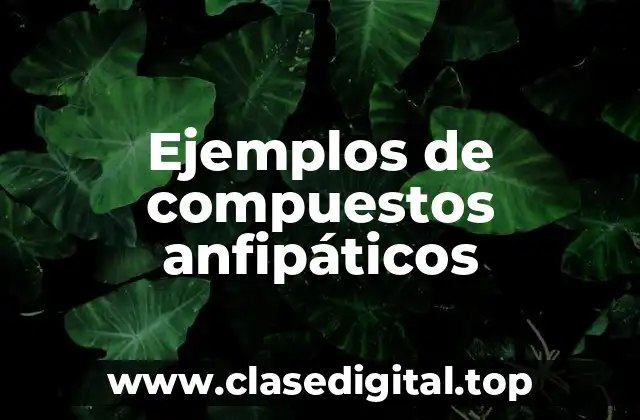 Ejemplos de compuestos anfipáticos