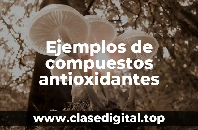 Ejemplos de compuestos antioxidantes