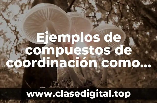 Ejemplos de compuestos de coordinación como catalizadores