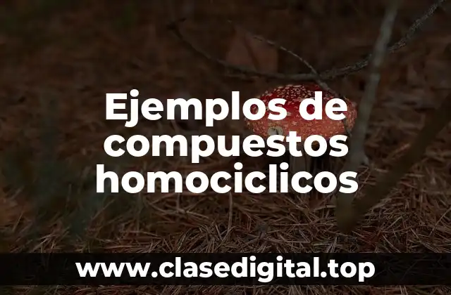 Ejemplos de compuestos homociclicos