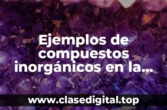 Ejemplos de compuestos inorgánicos en la agricultura