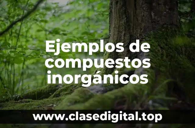 Ejemplos de compuestos inorgánicos