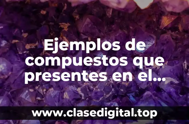 Ejemplos de compuestos que presentes en el hogar y Significado