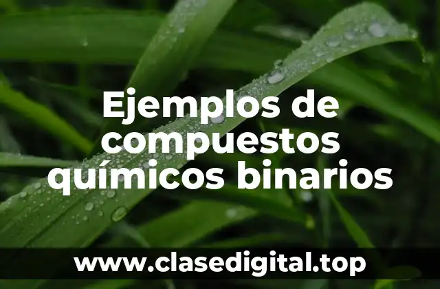 Ejemplos de compuestos químicos binarios