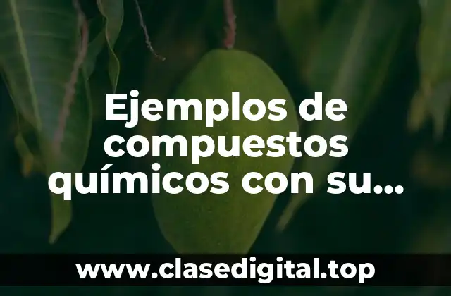 Ejemplos de compuestos químicos con su número de oxidación