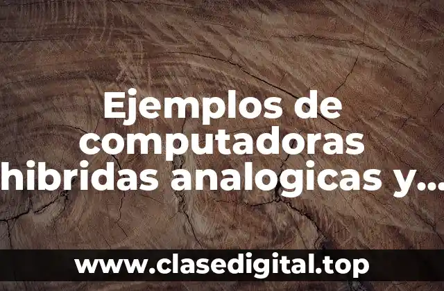 Ejemplos de computadoras hibridas analogicas y digitales