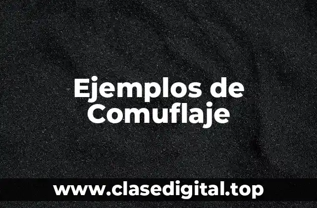 Ejemplos de Comuflaje