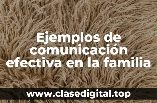 Ejemplos de comunicación efectiva en la familia