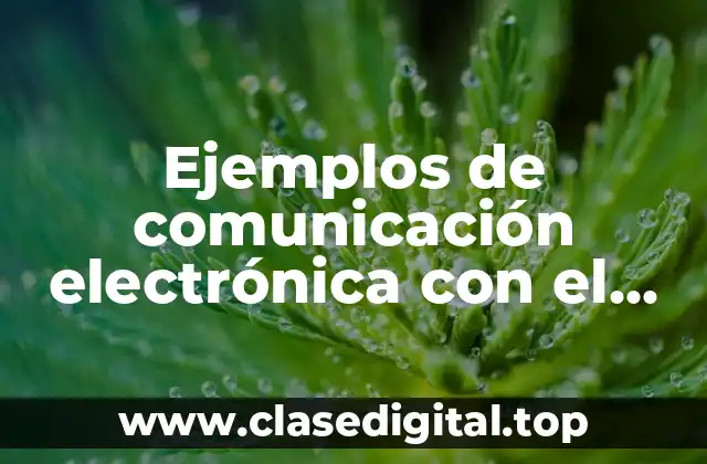Ejemplos de comunicación electrónica con el proveedor