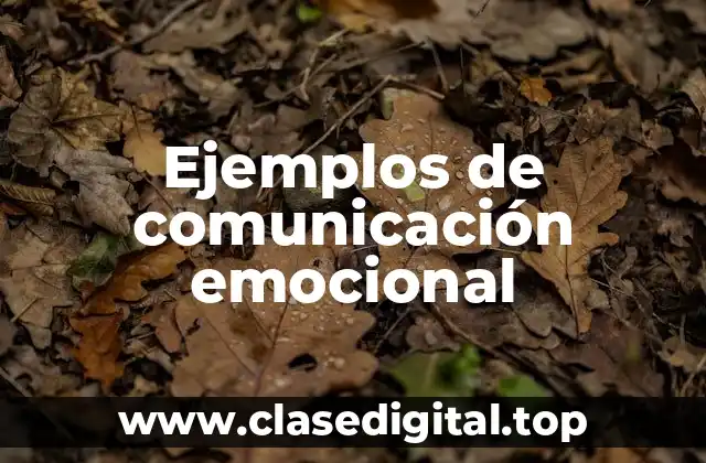 Ejemplos de comunicación emocional