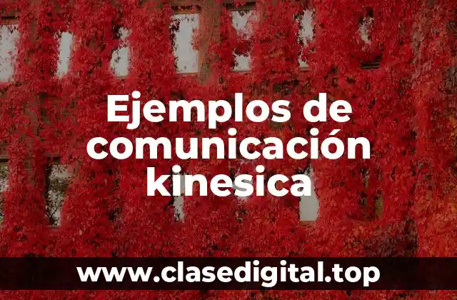 Ejemplos de comunicación kinesica