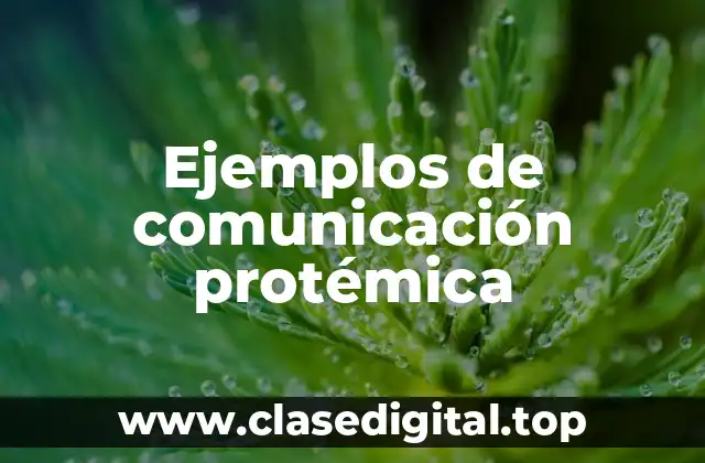 Ejemplos de comunicación protémica