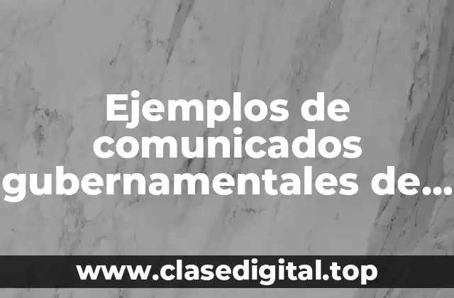 Ejemplos de comunicados gubernamentales de policía federal