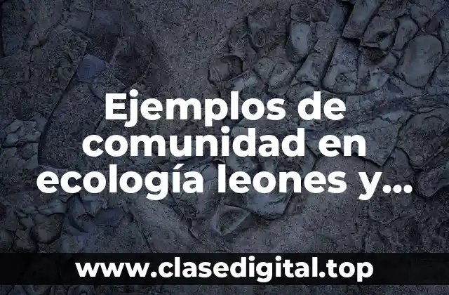 Ejemplos de comunidad en ecología leones y cebras