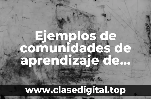 Ejemplos de comunidades de aprendizaje de informática