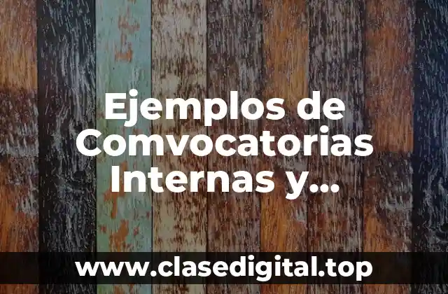 Ejemplos de Comvocatorias Internas y Significado