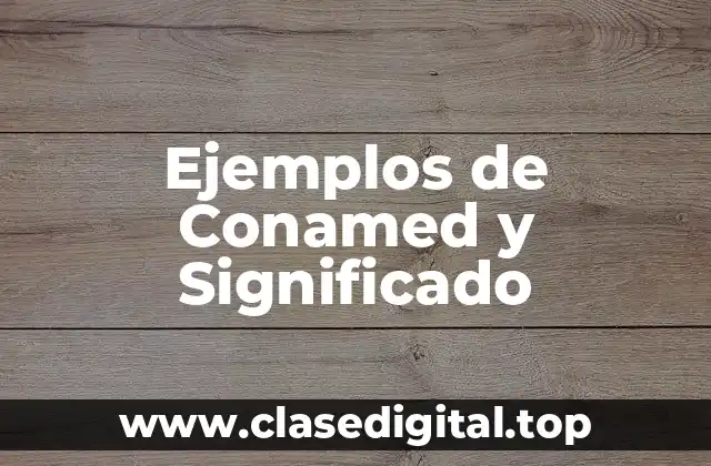 Ejemplos de Conamed y Significado