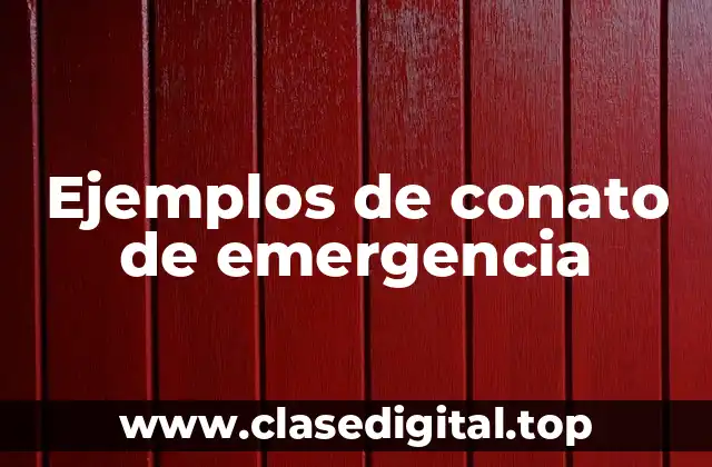 Ejemplos de conato de emergencia