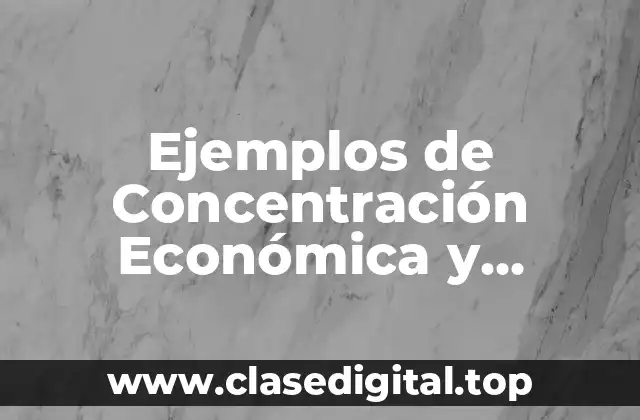 Ejemplos de Concentración Económica