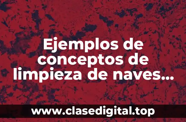 Ejemplos de conceptos de limpieza de naves industriales en operación