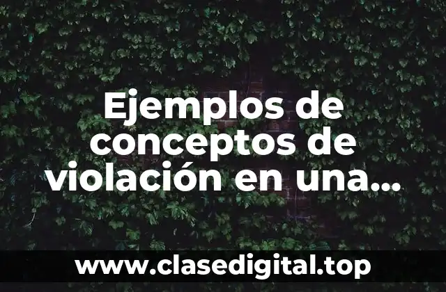 Ejemplos de conceptos de violación en una demanda de amparo