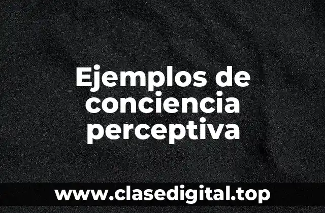 Ejemplos de conciencia perceptiva