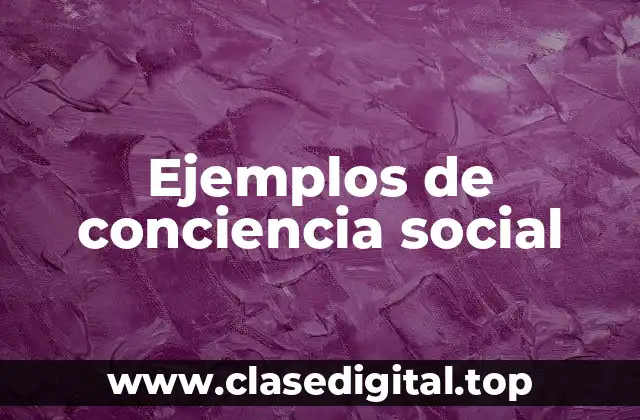 Ejemplos de conciencia social