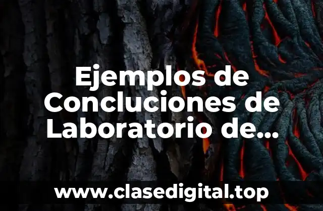 Ejemplos de Concluciones de Laboratorio de Ciencias