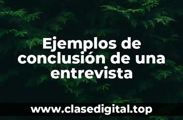 Ejemplos de conclusión de una entrevista