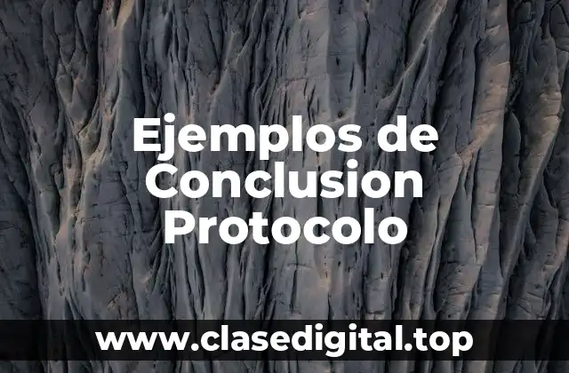 Ejemplos de Conclusion Protocolo