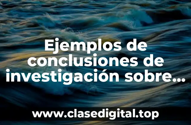 Ejemplos de conclusiones de investigación sobre el consumo de tabaco