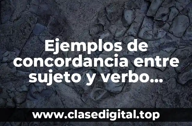 Ejemplos de concordancia entre sujeto y verbo concreta