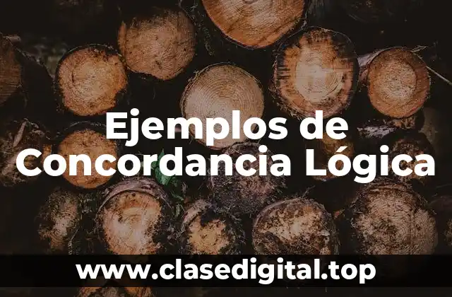 Ejemplos de Concordancia Lógica