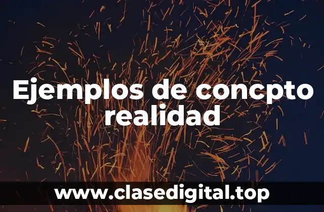 Ejemplos de concpto realidad