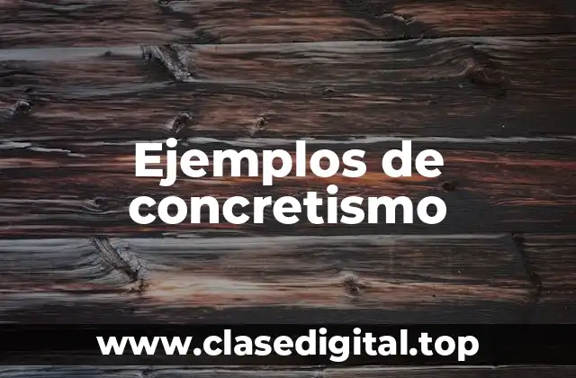 Ejemplos de concretismo