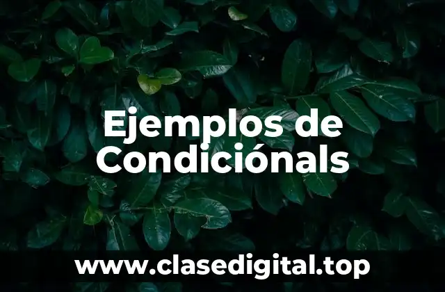 Ejemplos de Condiciónals