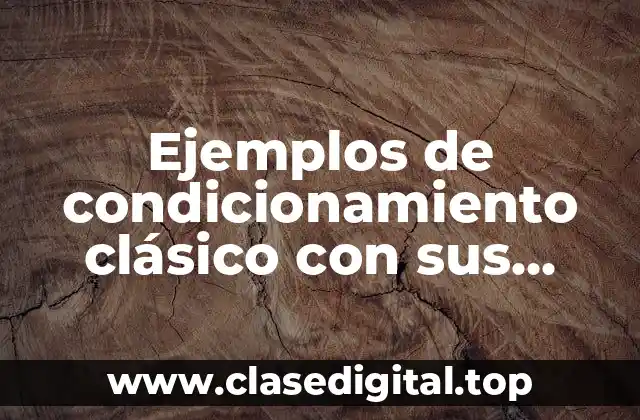 Ejemplos de condicionamiento clásico con sus elementos