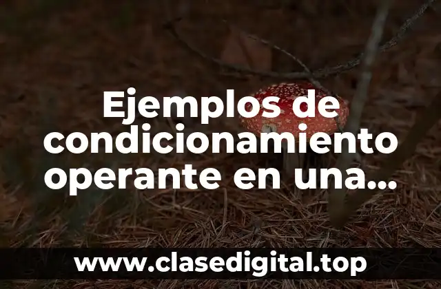 Ejemplos de condicionamiento operante en una empresa