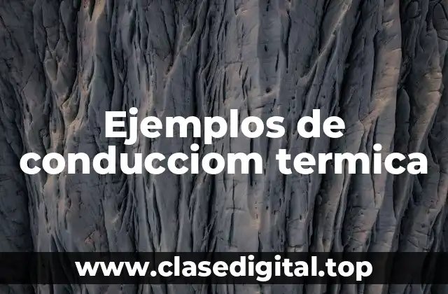 Ejemplos de conducciom termica
