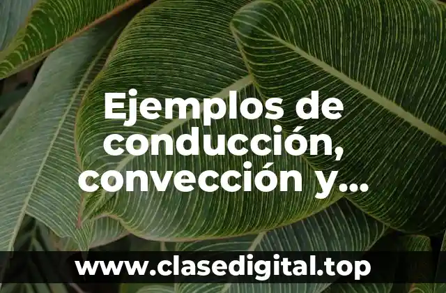 Ejemplos de conducción, convección y radiación