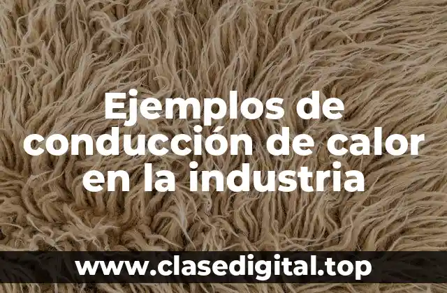 Ejemplos de conducción de calor en la industria