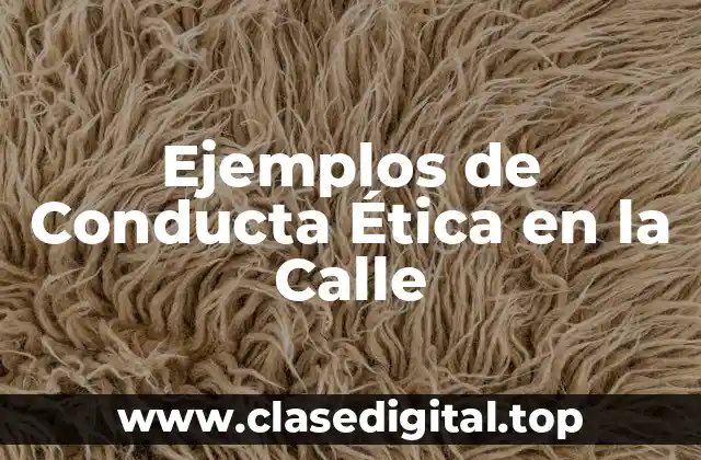 Ejemplos de Conducta Ética en la Calle