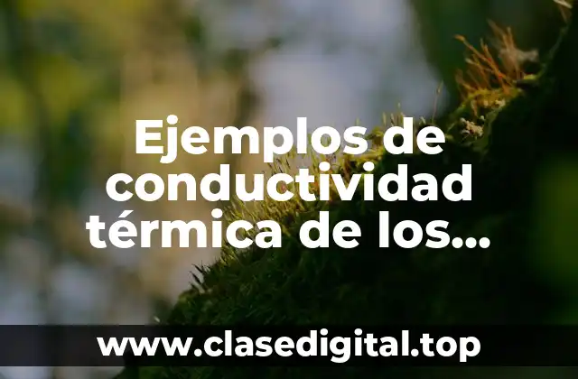 Ejemplos de conductividad térmica de los metales