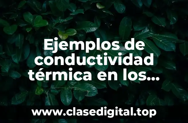 Ejemplos de conductividad térmica en los metales