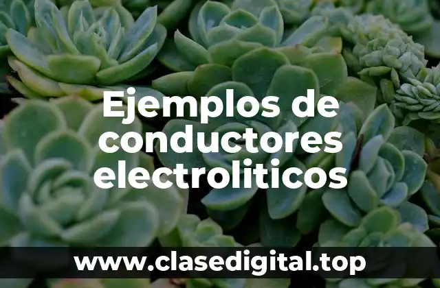 Ejemplos de conductores electroliticos