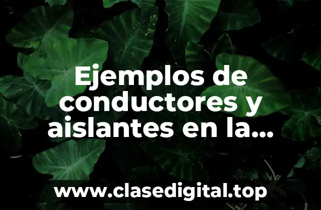 Ejemplos de conductores y aislantes en la naturaleza