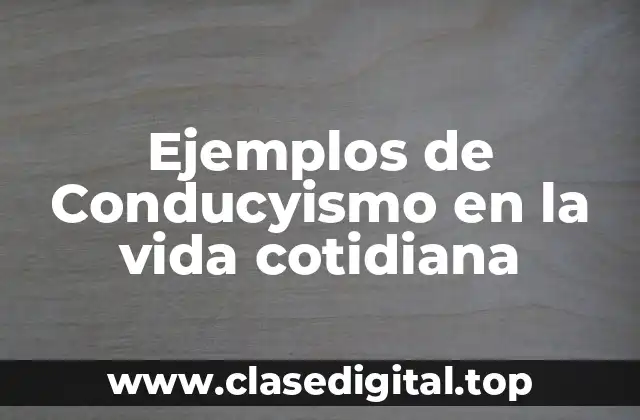 Ejemplos de Conducyismo