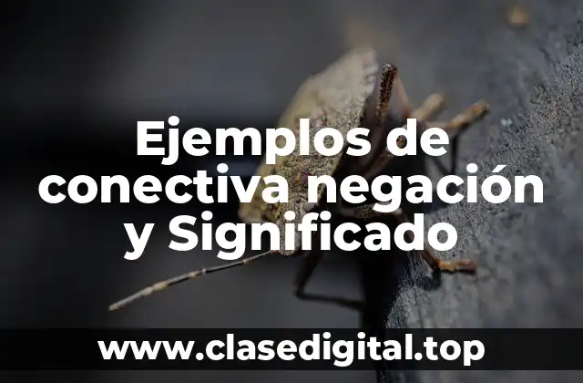 Ejemplos de conectiva negación